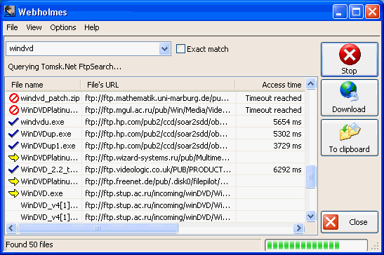 Webholmes Screenshot